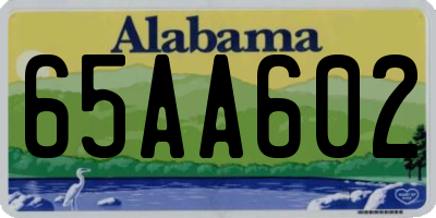 AL license plate 65AA602