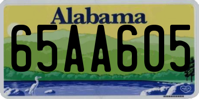 AL license plate 65AA605