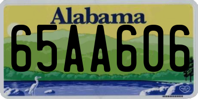 AL license plate 65AA606