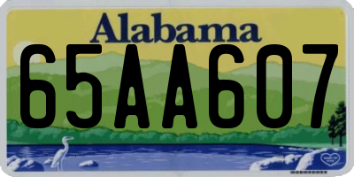 AL license plate 65AA607