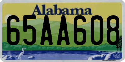 AL license plate 65AA608