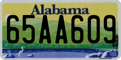AL license plate 65AA609