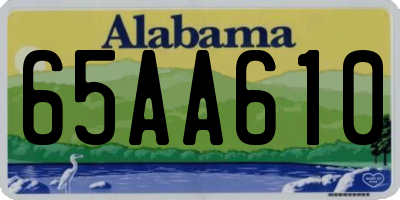 AL license plate 65AA610