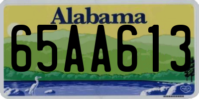 AL license plate 65AA613
