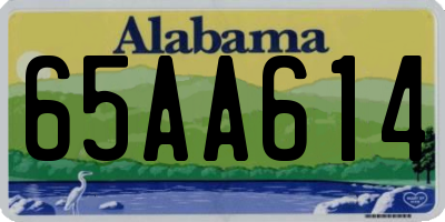 AL license plate 65AA614