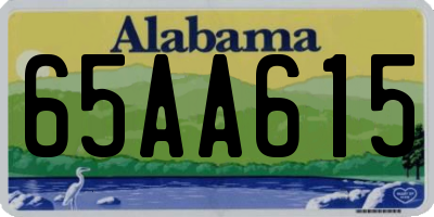AL license plate 65AA615