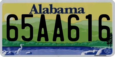 AL license plate 65AA616