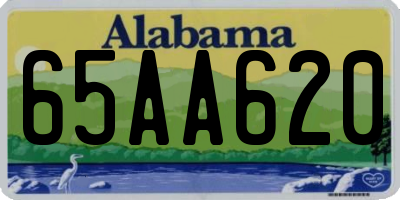 AL license plate 65AA620
