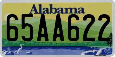 AL license plate 65AA622