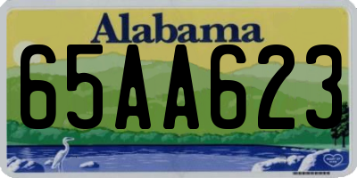 AL license plate 65AA623