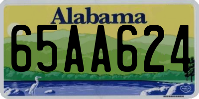 AL license plate 65AA624