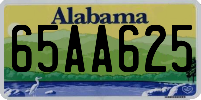 AL license plate 65AA625