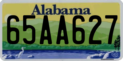 AL license plate 65AA627