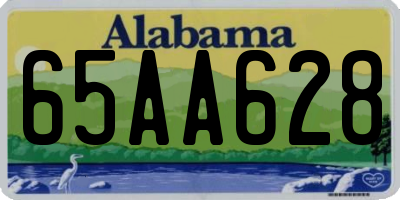 AL license plate 65AA628