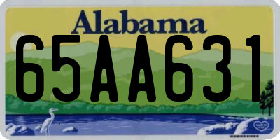 AL license plate 65AA631