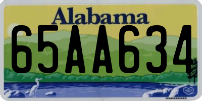 AL license plate 65AA634