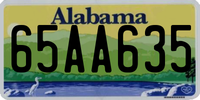 AL license plate 65AA635