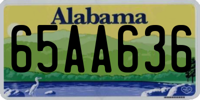 AL license plate 65AA636