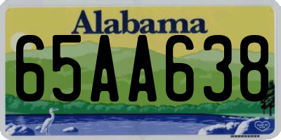 AL license plate 65AA638