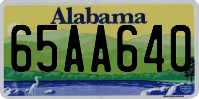 AL license plate 65AA640