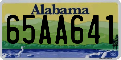 AL license plate 65AA641
