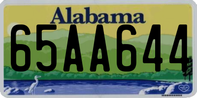 AL license plate 65AA644