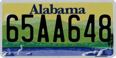 AL license plate 65AA648