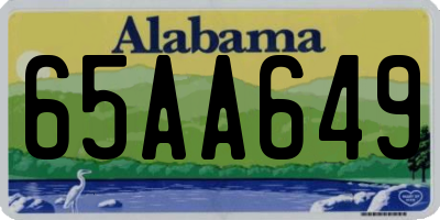 AL license plate 65AA649
