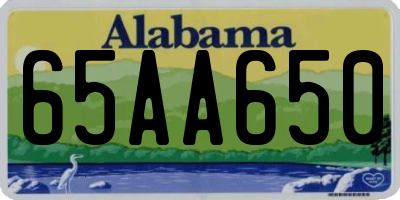 AL license plate 65AA650