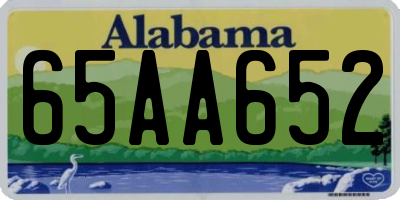 AL license plate 65AA652
