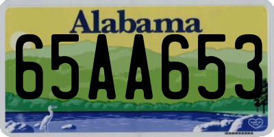 AL license plate 65AA653