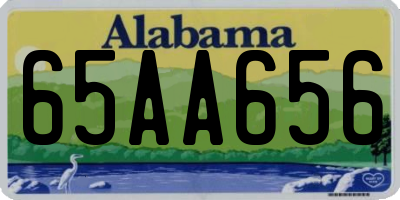 AL license plate 65AA656