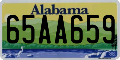 AL license plate 65AA659