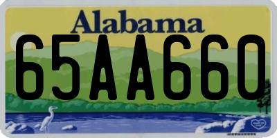AL license plate 65AA660