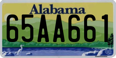 AL license plate 65AA661