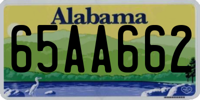 AL license plate 65AA662