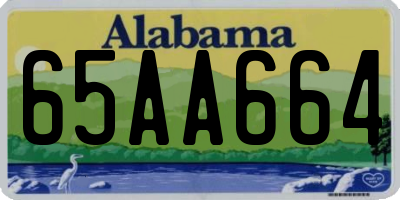 AL license plate 65AA664