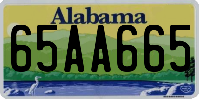 AL license plate 65AA665