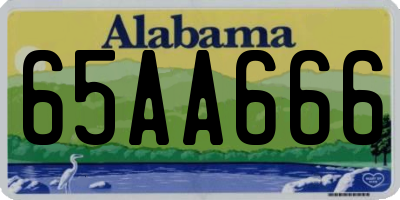AL license plate 65AA666