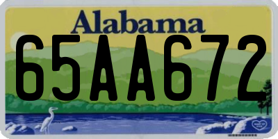 AL license plate 65AA672