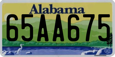AL license plate 65AA675