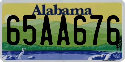 AL license plate 65AA676