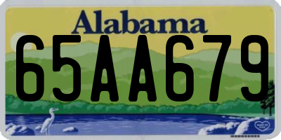AL license plate 65AA679