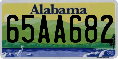 AL license plate 65AA682