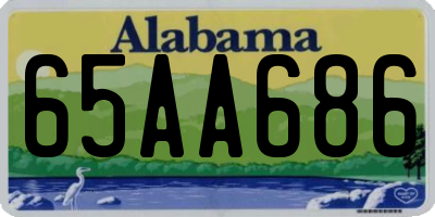 AL license plate 65AA686