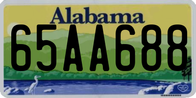 AL license plate 65AA688