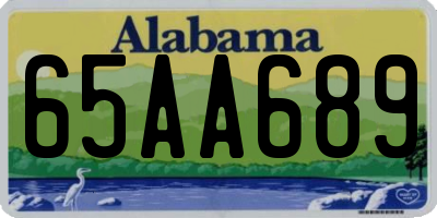 AL license plate 65AA689