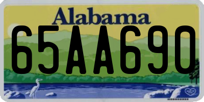 AL license plate 65AA690