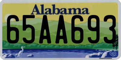 AL license plate 65AA693