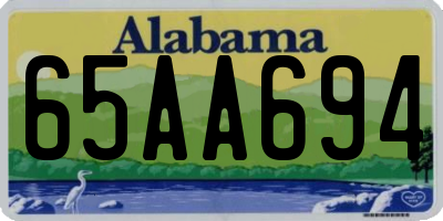 AL license plate 65AA694